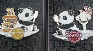 Hard Rock Cafe Ueno 23rd Anniversary Panda Pin Set Limited Edition collectible - Picture 1 of 6