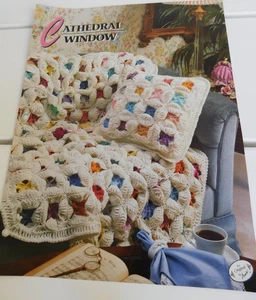 CROCHET Annie Afghan Quilt Club “Cathedral Window” Pattern Pamphlt Free Shipping - Picture 1 of 3
