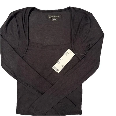 NEW-WT Urban Outfitters тишина шум рубашка черный длинным рукавом основной мягкий размер XS - Изображение 1 из 4