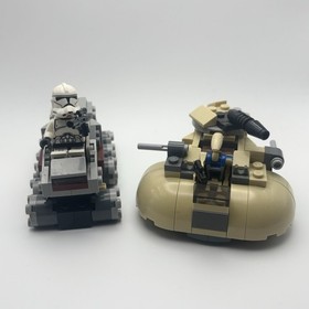 LEGO Star Wars Microfighter Clone Turbo Tank (75028) & ATT (75029) (Incomplete)