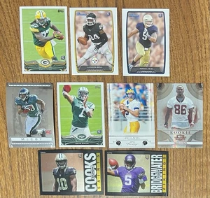 Lot of 9 Football RC ROOKIE Cards McCoy Smith Cooks Flacco Davis Lacy Bell Te'o - Picture 1 of 2