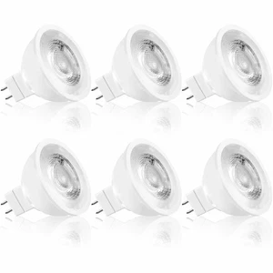 Luxrite MR16 LED Bulb GU5.3 5000K 500lm 12V Enclosed Fixture Rated (6-Pack) - Picture 1 of 7