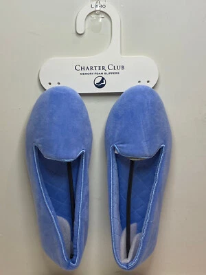 Zapatillas Charter Club sin cordones de espuma viscoelástica para interiores/exteriores para mujer talla grande 9-10 Foto 1 de 3