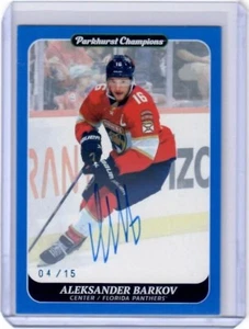 2023-24 Parkhurst Champions Aleksander Barkov Blue Auto Card /15 Panthers - Picture 1 of 2