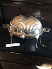 ESTATE ANTIQUE SILVERPLATE REVOLVING TUREEN c1875  VEGETABLE BREAKFAST SERVER #5