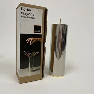 L’atelier d’exercicies Cilindro Porta Lápices Metal Nuevo de Lote Antiguo - Imagen 1 de 6