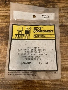ECG 14018B - Buffered CMOS DIG IC Presettable Divide-By-“N” Counter - Picture 1 of 2
