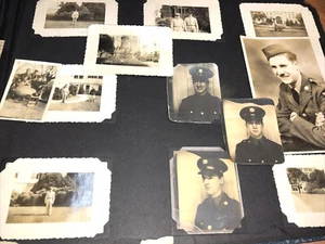 Vintage Ephemera photo album w/ pictures,news Clips Military Men Letters - Picture 1 of 12