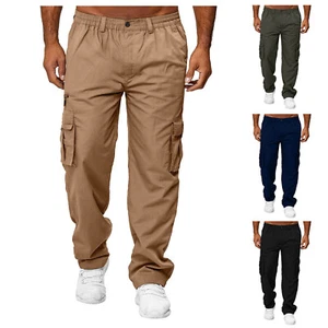 Men's Sports Casual Jogging Trousers Lightweight Hiking Work Pants Outdoor Pant - Picture 1 of 24