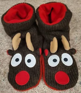 Lazy One Woodland Reindeer Childrens/Kids Unisex Slippers Non-Skid Fleece Size L - Picture 1 of 5