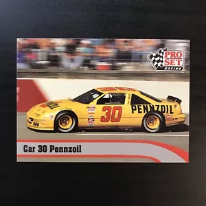 1992 NASCAR Car 30 Pennzoil Trading Card Michael Waltrip Bahari Racing - Picture 1 of 2