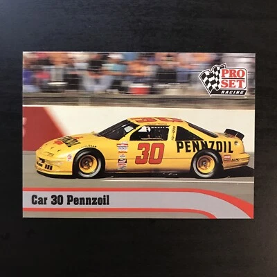 1992 NASCAR Car 30 Pennzoil Trading Card Michael Waltrip Bahari Racing - Image 1 of 2