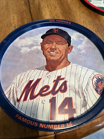 Gil Hodges Tin Plate 10.75" NY Mets 1969 WSC Hall of Fame LA Dodgers Gold Glove Cover