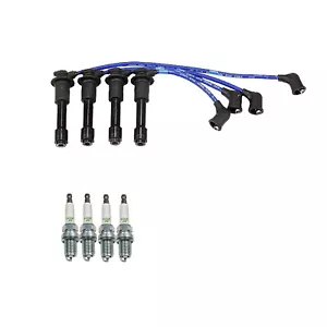 NGK 4 Spark Plugs and Wire Set For Mazda Miata 1.8 L4 1994-1997 1998-2000 - Picture 1 of 1
