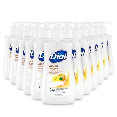 Jabón líquido de manos Dial, miel de vainilla, 7,5 fl oz, paquete de 12 Foto 1 de 4