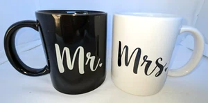 Mr. und Mrs. Lustige Kaffeetasse bedruckt Keramik Geschenk für Ehemann & Frau/Hochzeit - Bild 1 von 4
