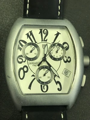 Lancaster Men’s Chronograph Watch 0204 Aluminum Case W/ Date Rare - Image 1 of 4
