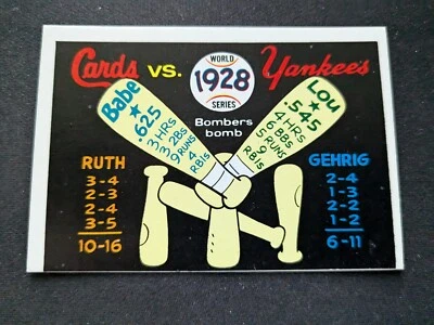 1970 Fleer World Series # 25 1928 - Cardinals vs. Yankees - Ruth / Gehrig (VG/EX - Image 1 of 3
