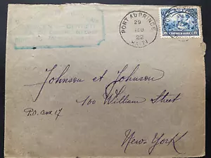 HAITI, Cover, 1929, Haiti to New York, Postmarked stamp - Picture 1 of 4