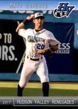 2017 Hudson Valley Renegades Grandstand #6 Matt Eureste Houston Texas TX Card