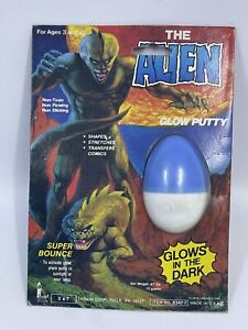 The Alien Glow Putty Blue Super Bounce Larami USA 1979 RARE CIB SEALED