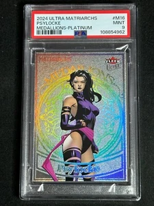 2024 Ultra Matriarchs Medaglions Platinum Psylocke #M16 PSA 9 MINT MCU SP/100 - Foto 1 di 2