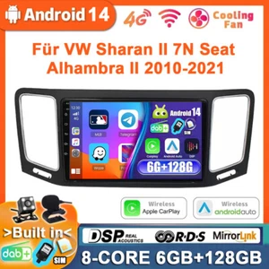 DAB+ Für VW Sharan II 7N Seat Alhambra II 2010-21 Android 14 Autoradio GPS Navi - Bild 1 von 17