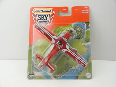 2021 Matchbox Sky Busters #4 Cessna Caravan (Red Volcano Research) - Image 1 of 4