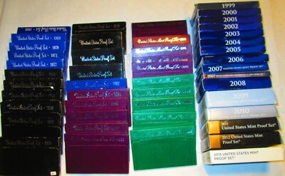 1968 to 2013 Proof Sets U.S. Mint 46 Proof Set San Francisco Mint Box & COA Best - Image 1 of 4