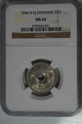 25 øre 1946 NGC MS64 - Image 1 of 3