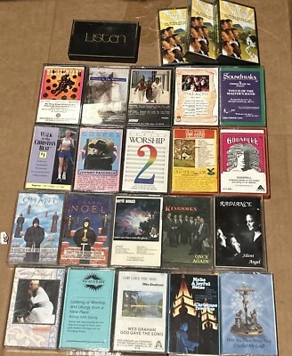Christian Cassette 24 Tape Lot Gospel Southern Hymns Worship Some Sealed & Rare - Image 1 of 4