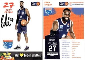 Eddy Edigin Syntainics Mbc Weissenfels Autograph Autograph Card Basketball - Picture 1 of 1