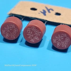 5 x T4A 4A 382 Fuse Miniature Round Slow Blow (Timed) AC-DC Fuse 250V - Bild 1 von 4