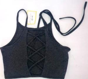 GIA MONAE, GRAU VORNE GEKREUZT, SCHNÜRE HINTEN ZUM BINDEN / GRÖSSE M - Bild 1 von 1