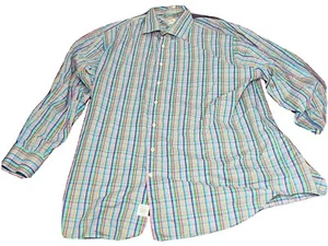 Camisa Peter Millar Para Hombres Abotonada Acabado Fin de Semana Talla XXL Azul Manga Larga  - Imagen 1 de 7