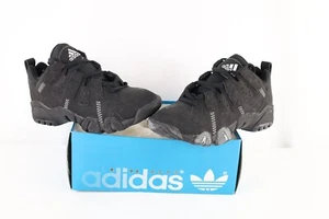 Deadstock Vtg 90s Adidas Mens 9.5 Spell Out Sup Trainer Lo Sneaker Shoes Black - Picture 1 of 11