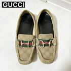Gucci GG pattern bit loafers driving shoes Beige Women's US 5.5 Authentic