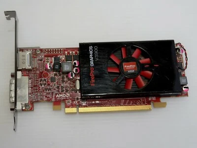 AMD FirePRO Graphics V3900, 1GB GDDR3 128 BIT, PCI-E, DVI, Display Port, WORKING - Image 1 of 4