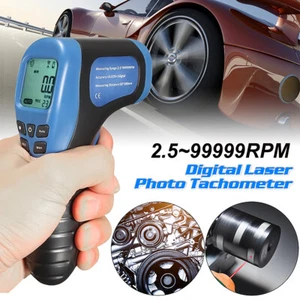 Digital Tachometer Non-Contact Laser Photo Gun RPM Tach Tester Meter Speed Gauge - Bild 1 von 8