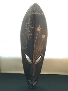Fiji Wood Carved Mask Wall Sculpture Decor - Large M08 - Picture 1 of 7