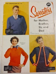 Suéter Estrella American Thread Folleto Revista 110 Tejido Tejido Patrón De Colección - Imagen 1 de 24