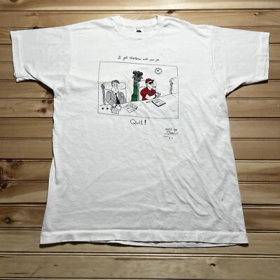 Vintage 1990 Golf Cartoon Comic Interface With Your Job Funny Shirt Size XL - Image 1 of 4