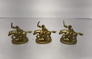2003 Risk Game Replacement Parts Pieces Golden Horse Calvary Rider Lot Of 3 - Picture 1 of 5
