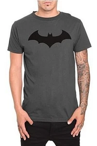 DC Comics Batman Hush Logo TEE graues T-SHIRT - Bruce Wayne DARK KNIGHT Superheld - Bild 1 von 1