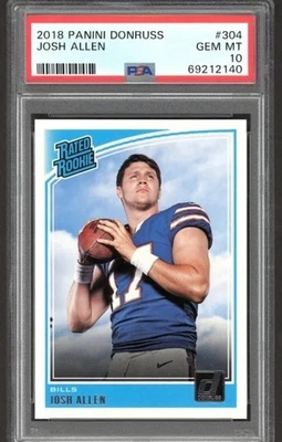 ‼️CHASER‼️2018 Panini Donruss Rated Rookie Josh Allen #304 (RC) PSA 10 READ DESC - Image 1 of 2