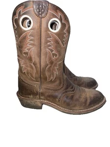Ariat 10001594 Heritage Pull On Cowgirl Boots Women's Size 9 1/2 B Brown Leather - Picture 1 of 17