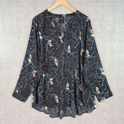 Camisa Princesa Disney Mujer 3X Negra Estampado Blancanieves Manga Larga Túnica Cuello en V Foto 1 de 4