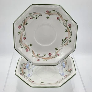 Johnson Brothers Eternal Beau Set of 2 Octagonal Replacement Saucer - Picture 1 of 4