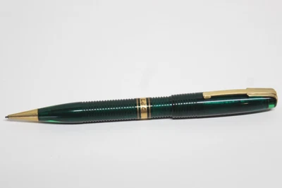 Lápiz mecánico Watermans verde lucite acanalado - antiguo/de colección raro Foto 1 de 4