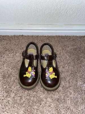 Vintage Winnie The Pooh Shoes Mary Jane Style Little Girl Size 6c - Image 1 of 4
